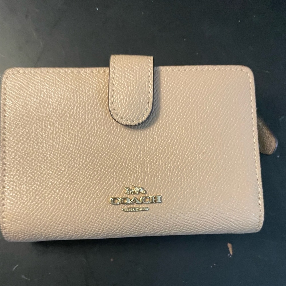 Tan coach wallet